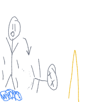 person falling over drawing by angelsapphire in Artbitrator