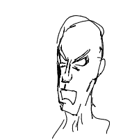 angry face drawing by mrbui in Artbitrator