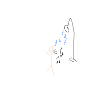 singing in shower drawing by andresizquierdo in Artbitrator