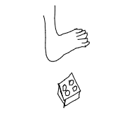 stepping on lego drawing by boo4u in Artbitrator