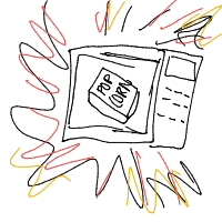 microwave popcorn explosion drawing by boo4u in Artbitrator