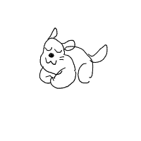 sleepy dog drawing by phunzn2610 in Artbitrator