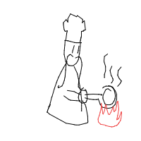 chef cooking drawing by phunzn2610 in Artbitrator