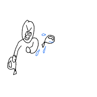 throwing water balloon drawing by phunzn2610 in Artbitrator