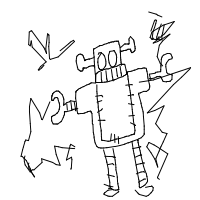 robot apocalypse drawing by phunzn2610 in Artbitrator