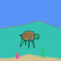 sea turtle drawing by fruit_loops1 in Artbitrator