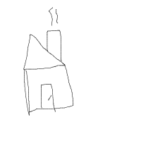 house with chimney drawing by skycraft in Artbitrator