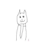 cat with tie drawing by skycraft in Artbitrator