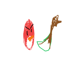 angry duck drawing by elizabeth in Artbitrator