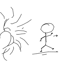 walking away from explosion drawing by guest-6hx7m47l2 in Artbitrator
