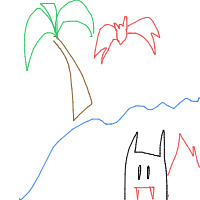 vampire at beach drawing by bentomono in Artbitrator