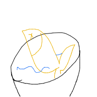 fish in bowl drawing by bentomono in Artbitrator