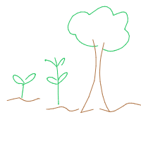plant growing timelapse drawing by rose in Artbitrator