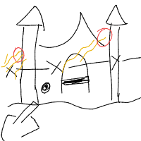 castle siege drawing by rose in Artbitrator