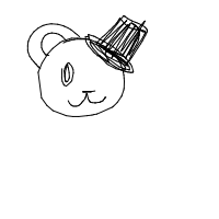 bear with a hat drawing by ummnote015 in Artbitrator
