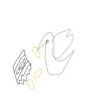 seagull stealing chips drawing by partygoerphos in Artbitrator