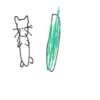 cat vs cucumber drawing by yomnaa_aymaan in Artbitrator