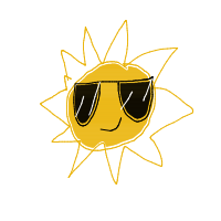 sun wearing sunglasses drawing by yourdad6942026 in Artbitrator