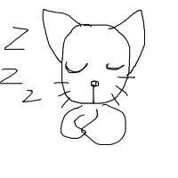 sleeping cat drawing by bailee in Artbitrator