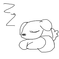 sleepy dog drawing by bailee in Artbitrator