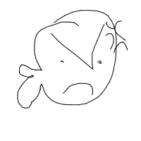 grumpy fish drawing by bailee in Artbitrator