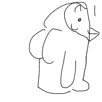 excited penguin drawing by bailee in Artbitrator
