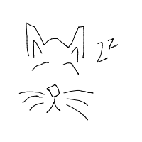 sleeping cat drawing by sfbrock79 in Artbitrator
