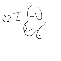 sleepy dog drawing by sfbrock79 in Artbitrator