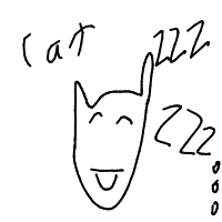 sleeping cat drawing by piiku in Artbitrator