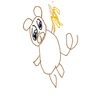 monkey with banana drawing by ekstraa in Artbitrator