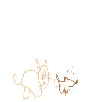 cat chasing mouse drawing by ekstraa in Artbitrator