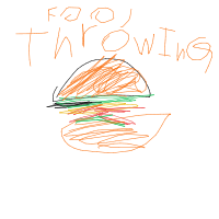 throwing food drawing by jessie in Artbitrator