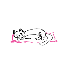 sleeping cat drawing by gabbyaabby in Artbitrator