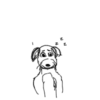 sleepy dog drawing by gabbyaabby in Artbitrator