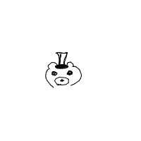 bear with a hat drawing by gabbyaabby in Artbitrator