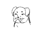 grumpy dog drawing by blina_18785 in Artbitrator
