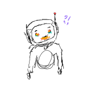 robot having existential crisis drawing by blina_18785 in Artbitrator