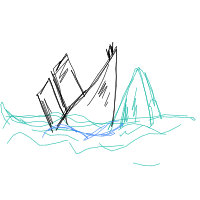 sinking ship drawing by mimi8- in Artbitrator