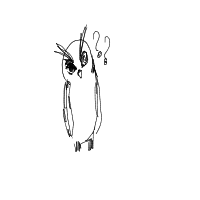 confused owl drawing by mimi8- in Artbitrator