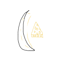 moon eating cheese drawing by guest-7upmemqcj in Artbitrator