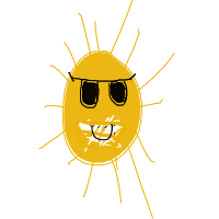 sun wearing sunglasses drawing by jess in Artbitrator