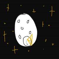 moon eating cheese drawing by jess in Artbitrator