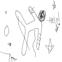 astronaut floating away drawing by charlotte67 in Artbitrator