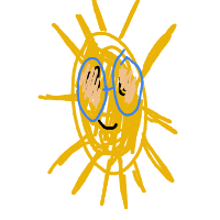 sun wearing sunglasses drawing by rkuether in Artbitrator