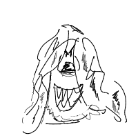 werewolf at hair salon drawing by parsa in Artbitrator
