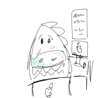 dinosaur in modern office drawing by parsa in Artbitrator