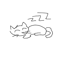 sleeping cat drawing by hijelo in Artbitrator