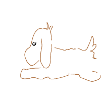 sleepy dog drawing by neffy in Artbitrator