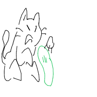 cat vs cucumber drawing by neffy in Artbitrator