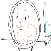hamster on wheel drawing by neffy in Artbitrator